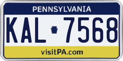 PA license plate KAL7568
