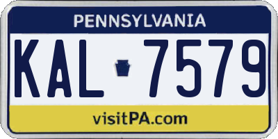 PA license plate KAL7579