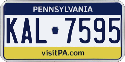 PA license plate KAL7595
