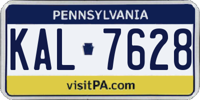 PA license plate KAL7628