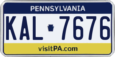 PA license plate KAL7676