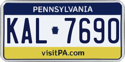 PA license plate KAL7690