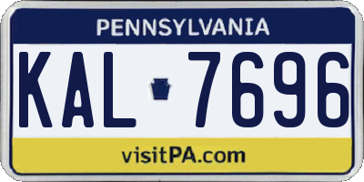 PA license plate KAL7696