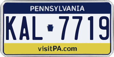 PA license plate KAL7719