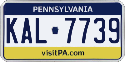 PA license plate KAL7739