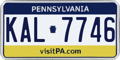 PA license plate KAL7746