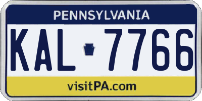 PA license plate KAL7766