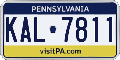 PA license plate KAL7811