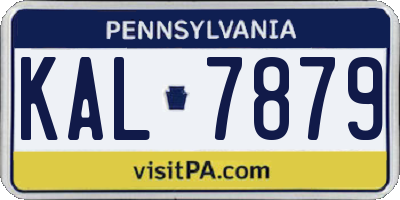 PA license plate KAL7879