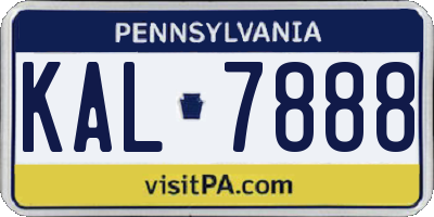 PA license plate KAL7888