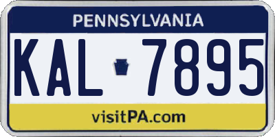 PA license plate KAL7895