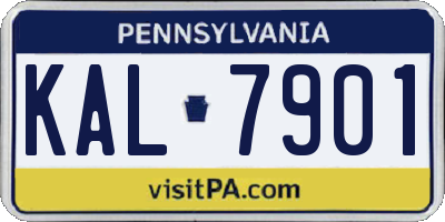 PA license plate KAL7901