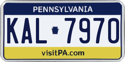 PA license plate KAL7970