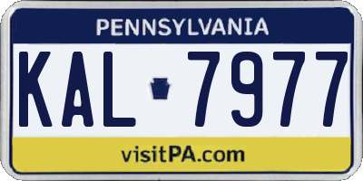 PA license plate KAL7977