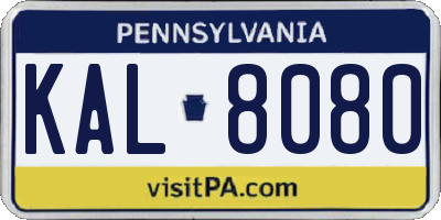 PA license plate KAL8080