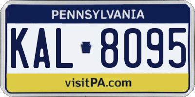 PA license plate KAL8095