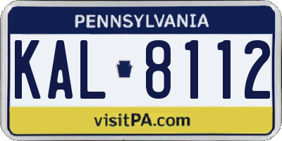 PA license plate KAL8112