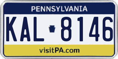 PA license plate KAL8146