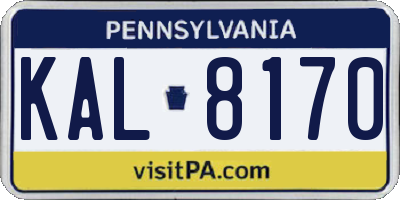 PA license plate KAL8170