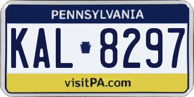 PA license plate KAL8297
