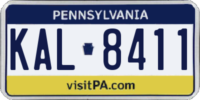 PA license plate KAL8411