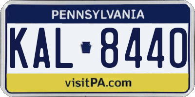 PA license plate KAL8440