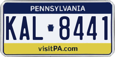 PA license plate KAL8441