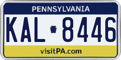 PA license plate KAL8446