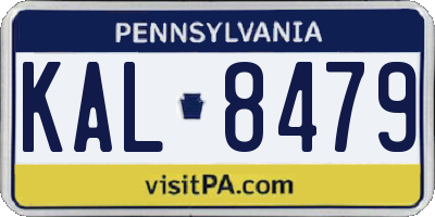 PA license plate KAL8479