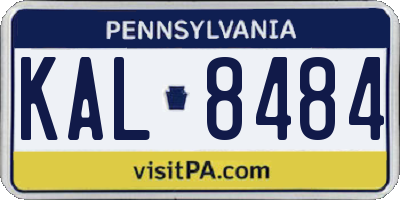 PA license plate KAL8484