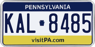 PA license plate KAL8485