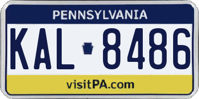 PA license plate KAL8486