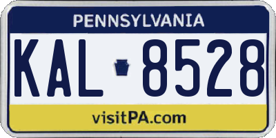 PA license plate KAL8528