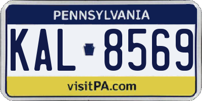 PA license plate KAL8569
