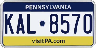 PA license plate KAL8570
