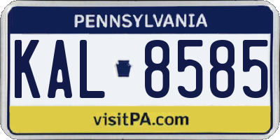 PA license plate KAL8585