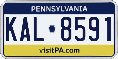PA license plate KAL8591