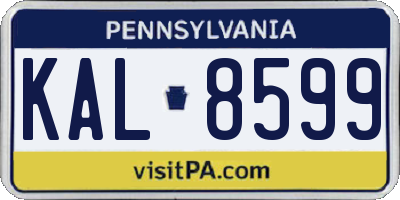 PA license plate KAL8599