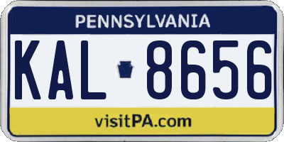 PA license plate KAL8656