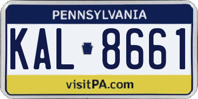 PA license plate KAL8661