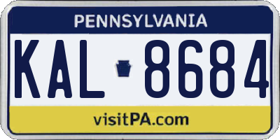 PA license plate KAL8684