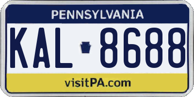 PA license plate KAL8688