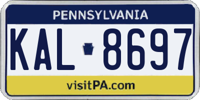 PA license plate KAL8697