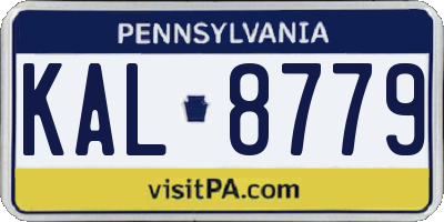 PA license plate KAL8779