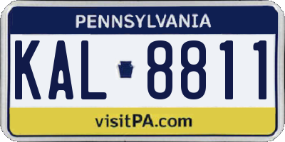 PA license plate KAL8811