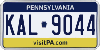 PA license plate KAL9044