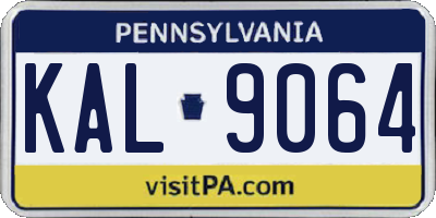 PA license plate KAL9064