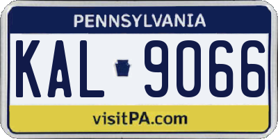 PA license plate KAL9066