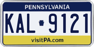 PA license plate KAL9121