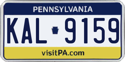PA license plate KAL9159